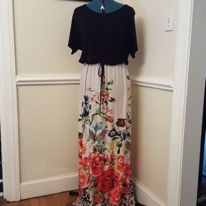 NWT Mixed Print Maxi Dress